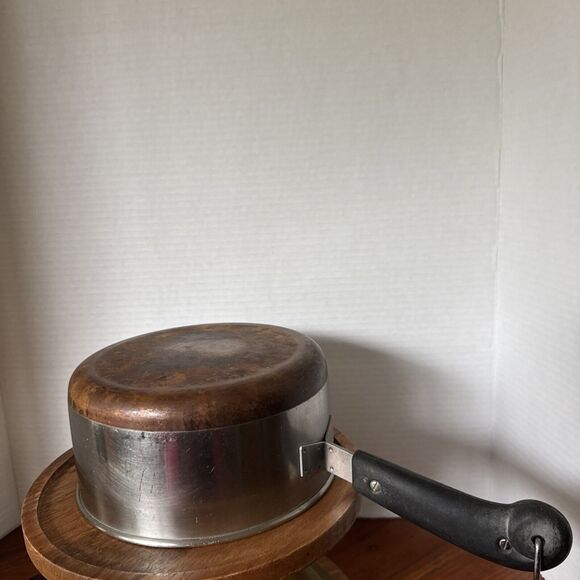 2 Qt Copper Bottom Revere Ware Sauce Pan Vintage - Picture 4 of 9